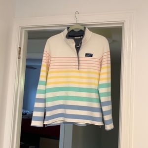 Llbean multi color rugby sweater